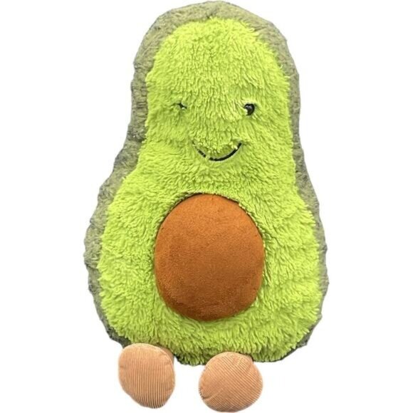 Jellycat London Amuseable Avocado Plush Toy With Smiley Face & Dangly Legs 12" - Picture 1 of 7